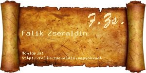 Falik Zseraldin névjegykártya